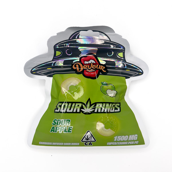 Devour 1500mg Gummies - Sour Apple Rings