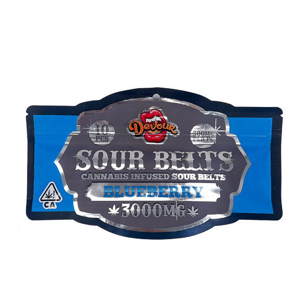 Devour Sour Belts 3000mg - Blueberry - Image 2