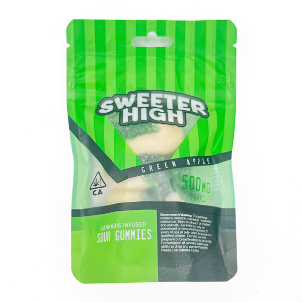 Sweeter High Gummies 500mg - Green Apple Rings