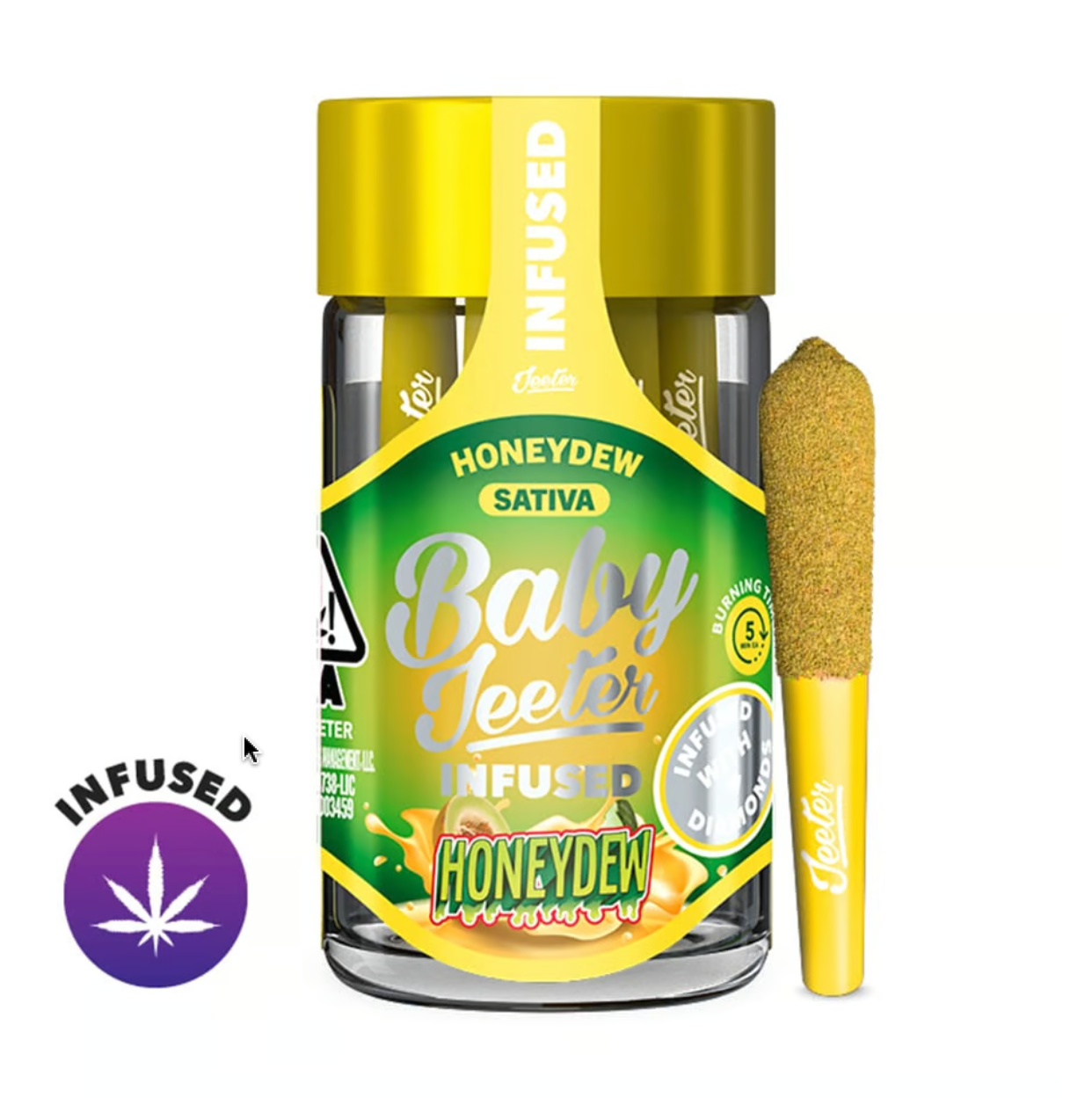 Baby Jeeter Pre-Roll - Honeydew – 2.5g 5 Pack